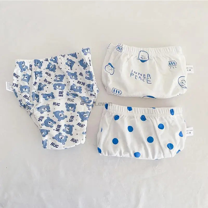 3-Pack Baby Training Pants – 6-Layer Reusable Cotton Diapers