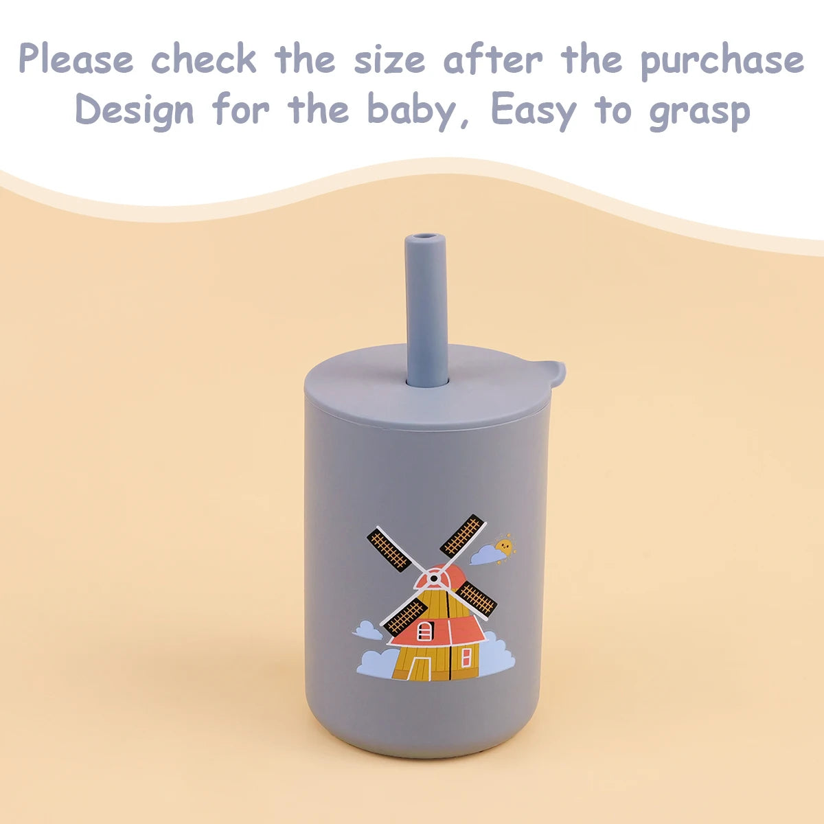 Biberon pour tout-petits – Gobelet à paille en silicone pour enfants