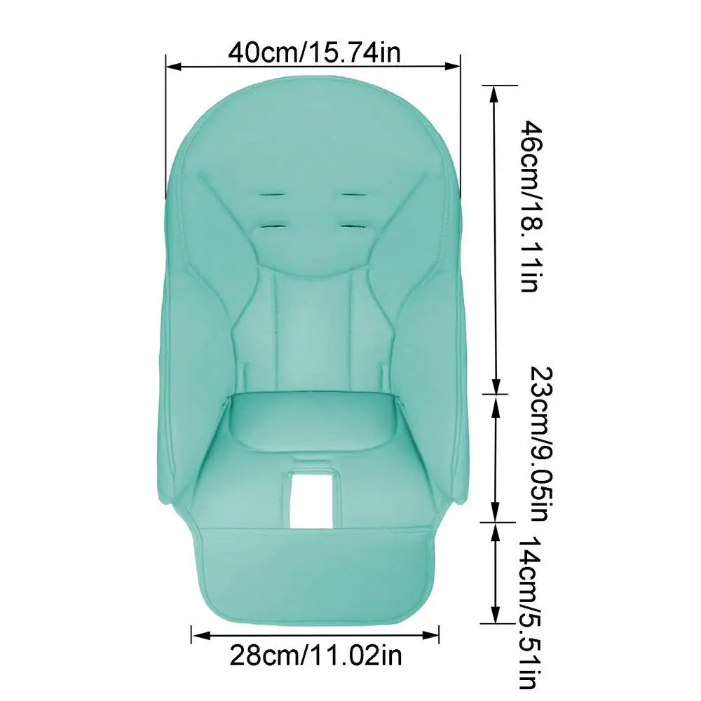 Baby Highchair Cover – Non-Slip PU Leather Cushion Pad