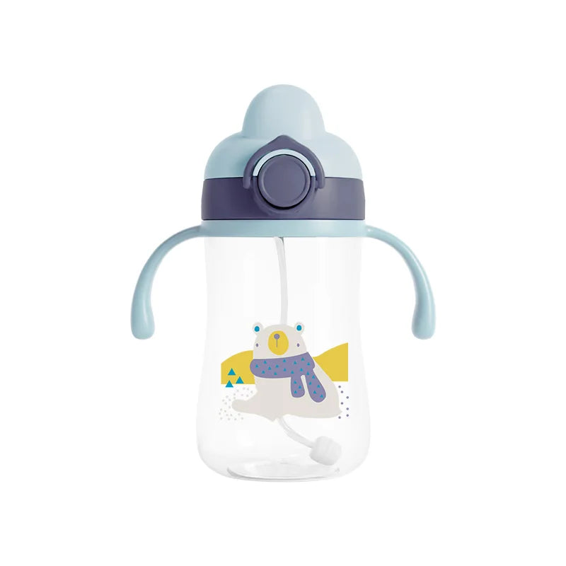 300ml Portable Baby Training Cup – Straw, BPA-Free, Learn-to-Drink Bottle