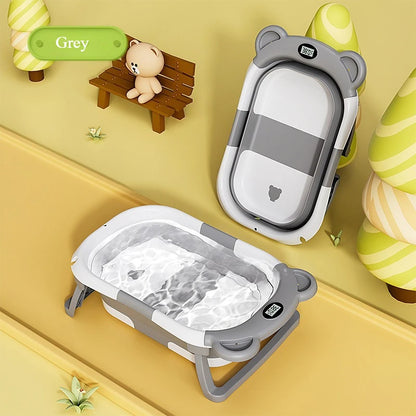 Baignoire pliable pour bébé – Baignoire domestique avec capteur de température