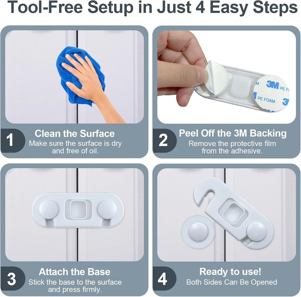 Baby Safety Lock for Fridge, Drawer & Double Doors