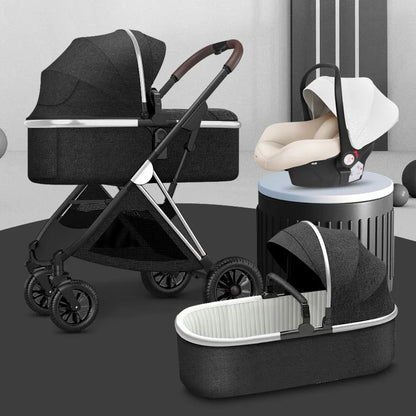BETSOCCI 2/3-in-1 High Landscape Baby Stroller – Four-Wheel Foldable Trolley