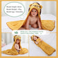 Serviette de bain à capuche Lion mignon – Peignoir de bain doux en bambou pour enfants