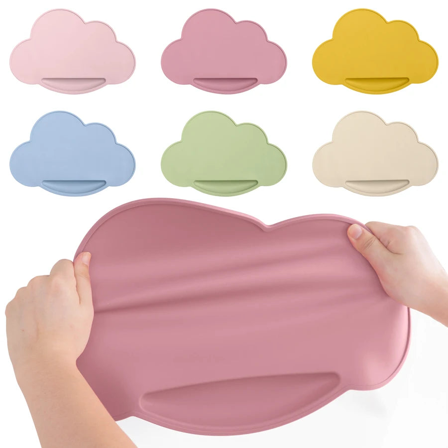 Napperon de table portable pour bébé – Napperon en silicone en forme de nuage