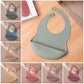 Adjustable Silicone Waterproof Baby Feeding Bib (BPA-Free)