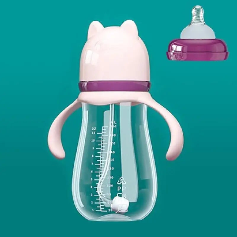 Ensemble de biberons avec poignée, tétines en silicone sans BPA