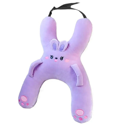 Oreiller de voiture amovible – Appui-tête mignon à motif dessin animé pour enfants