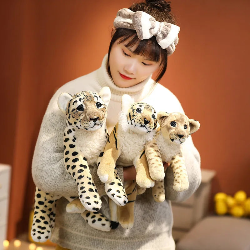 Peluche Lion, Tigre et Léopard – Jouet en peluche doux pour enfants
