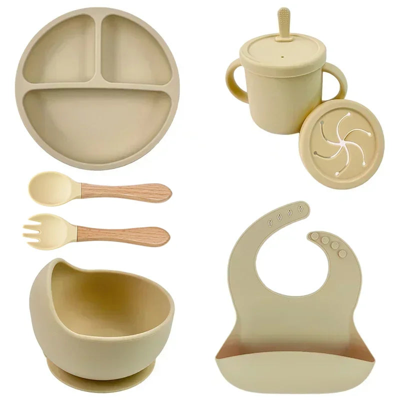 Kit d'alimentation pour bébé – Assiette à ventouse, tasse et couverts