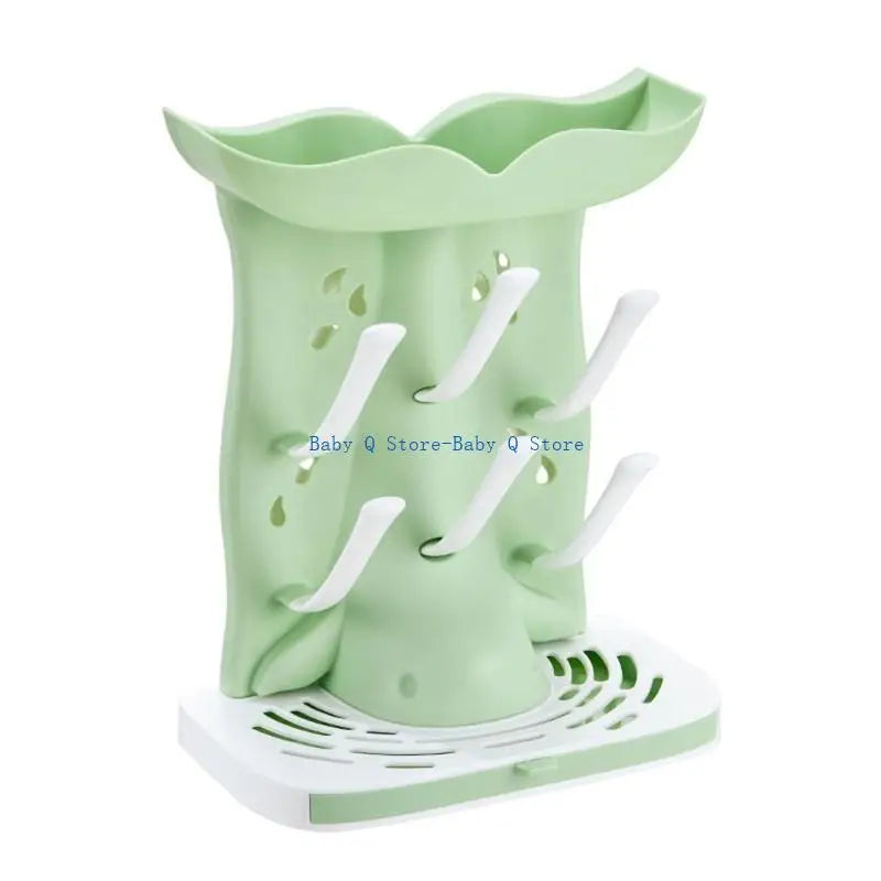 X5XE Space-Saving Baby Bottle Dryer with 6 Pegs Organizer