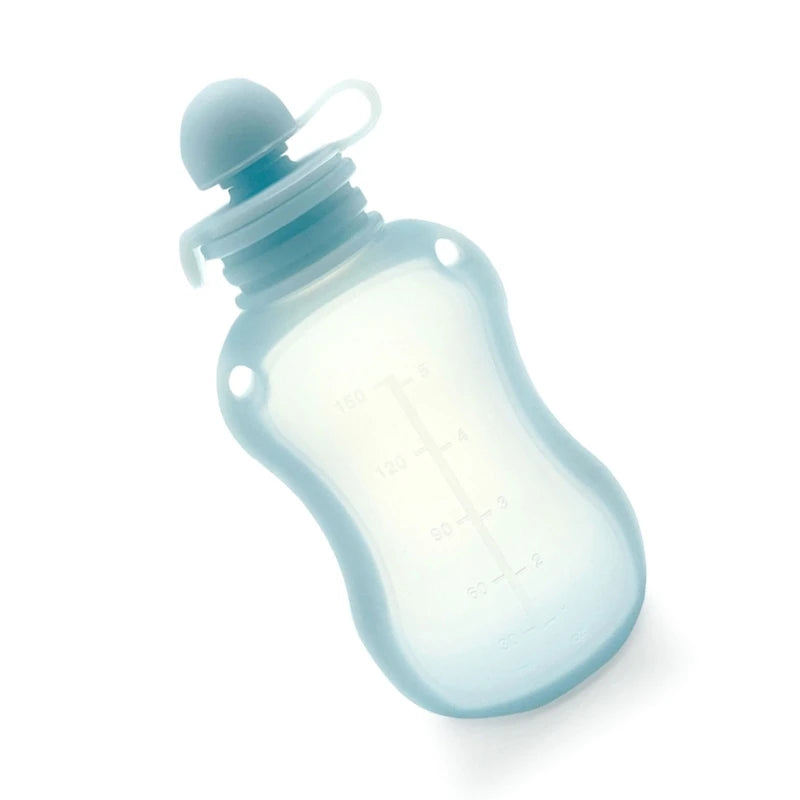 Sachet réutilisable en silicone de 150 ml pour aliments pour bébé – Conservation étanche du lait et des purées