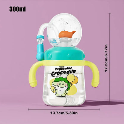 Gobelet d'apprentissage pour bébé | Biberon à paille anti-fuites de 300 ml pour garçons et filles
