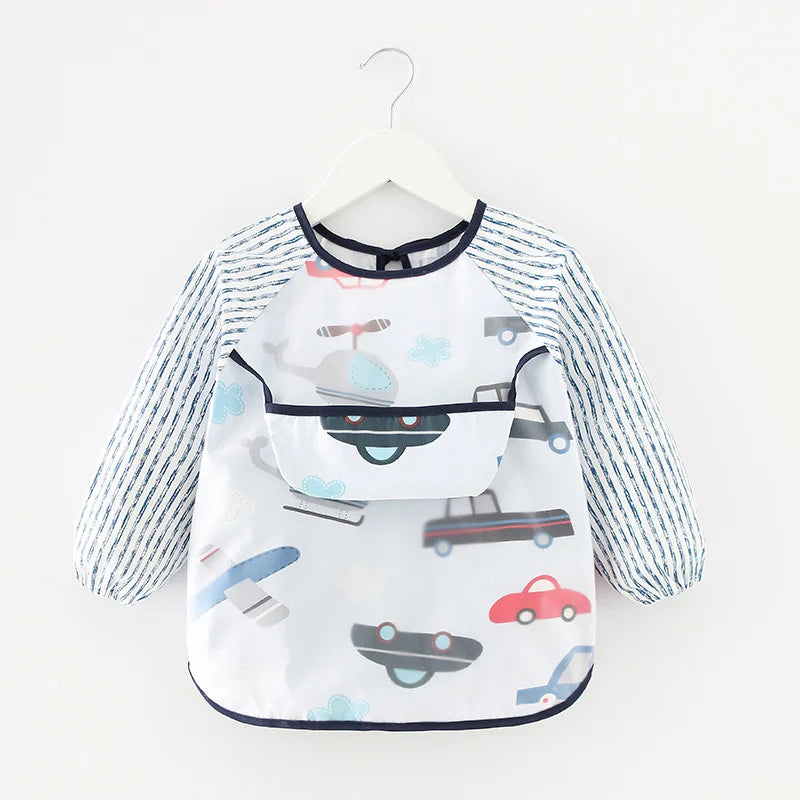 Waterproof Long-Sleeve Baby Feeding Bib (0–2Y)
