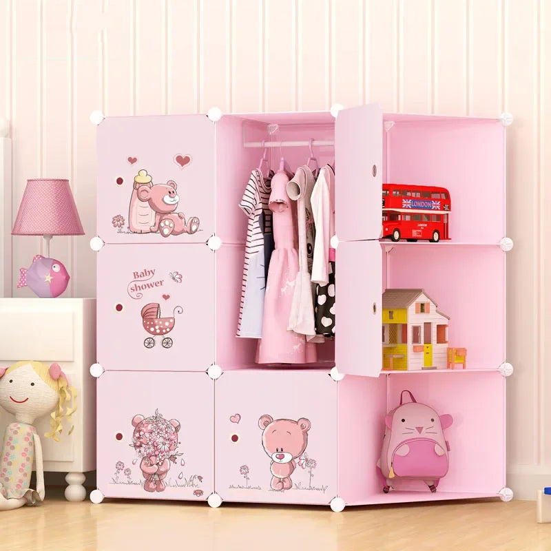 Armoire de rangement pour chambre d'enfant – Étagères en plastique pour tout-petits