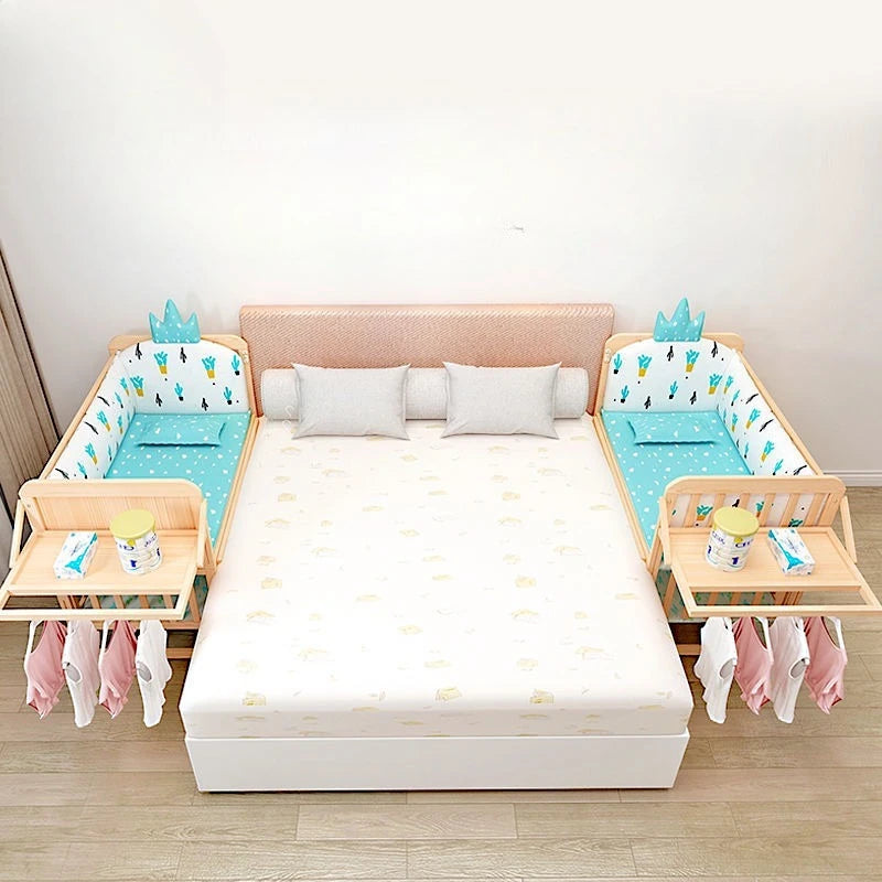 Convertible Baby Bed – Solid Wood & Adjustable Cradle