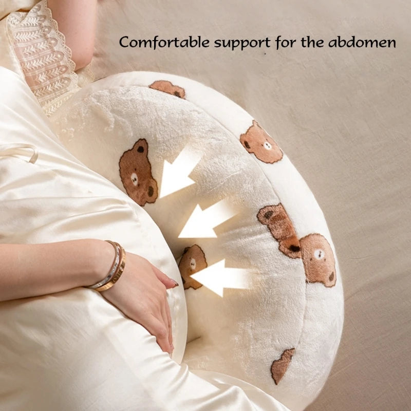 U-Shaped Pregnancy & Maternity Body Pillow – Cotton Waist & Nursing Support