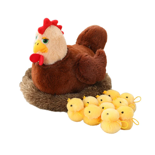 Chick Family Plush Set – Mom & Baby Cuddle!
