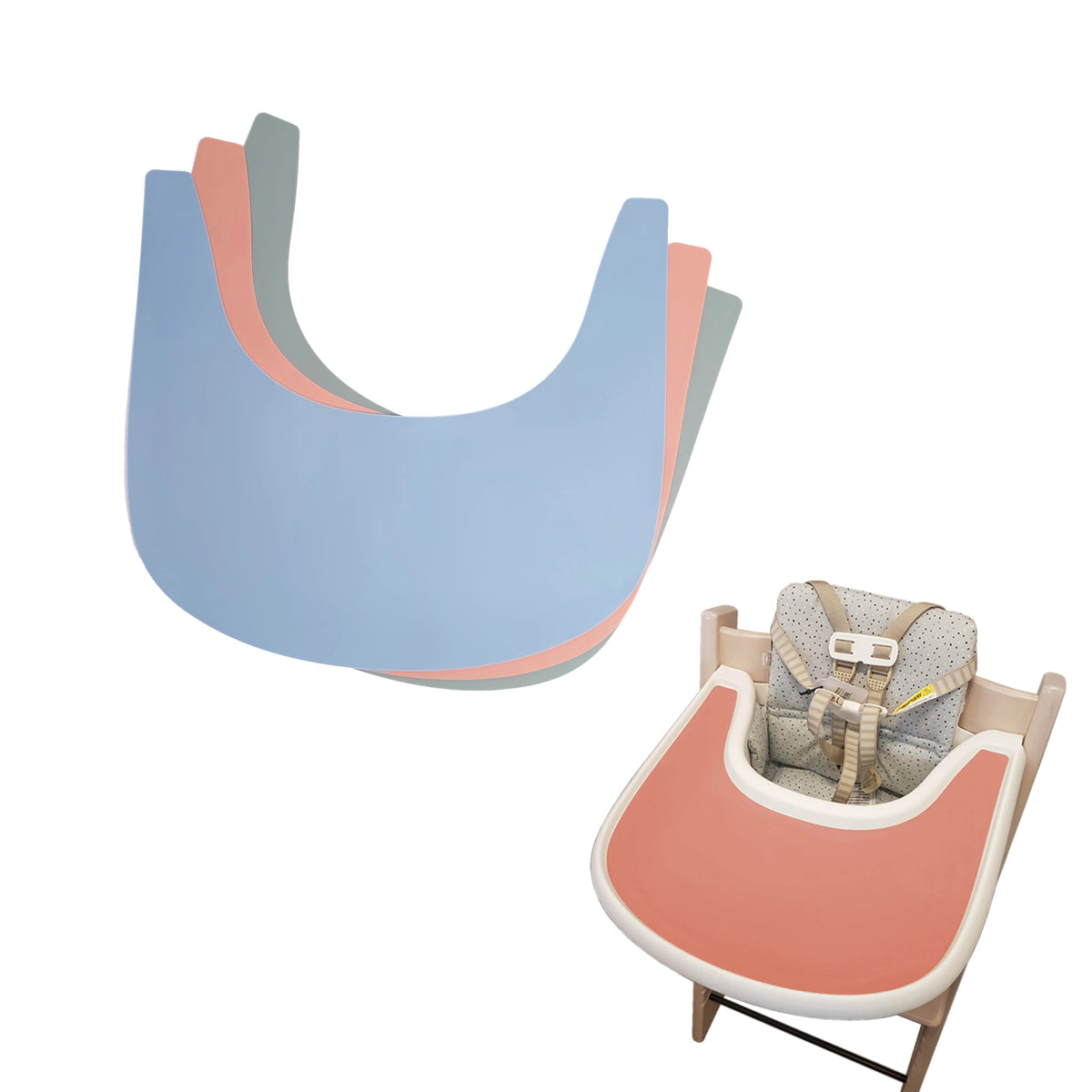 Napperon en silicone pour chaise haute – Plateau plat pour bébé