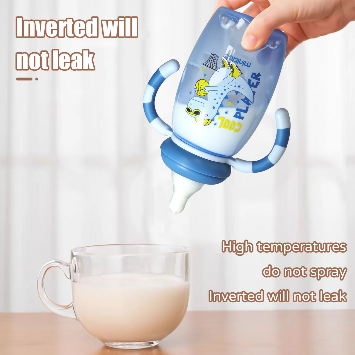 Newborn Feeding Bottle – 150/270ml, Safe PP, Leak-Proof