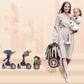 Poussette bébé 3 en 1 de luxe à grand débattement – ​​Position assise et allongée