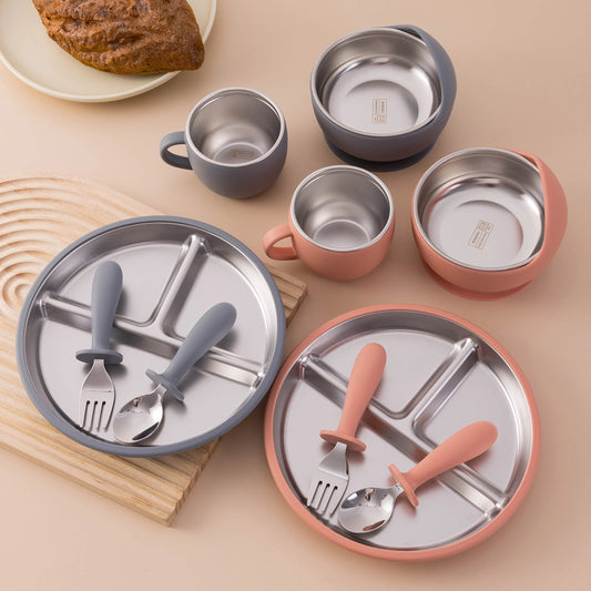BPA Free Baby Dinner Set – Detachable Plate, Bowl, Cup & Cutlery