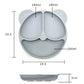 Assiette à ventouse en silicone pour bébé – Bol avec visage souriant