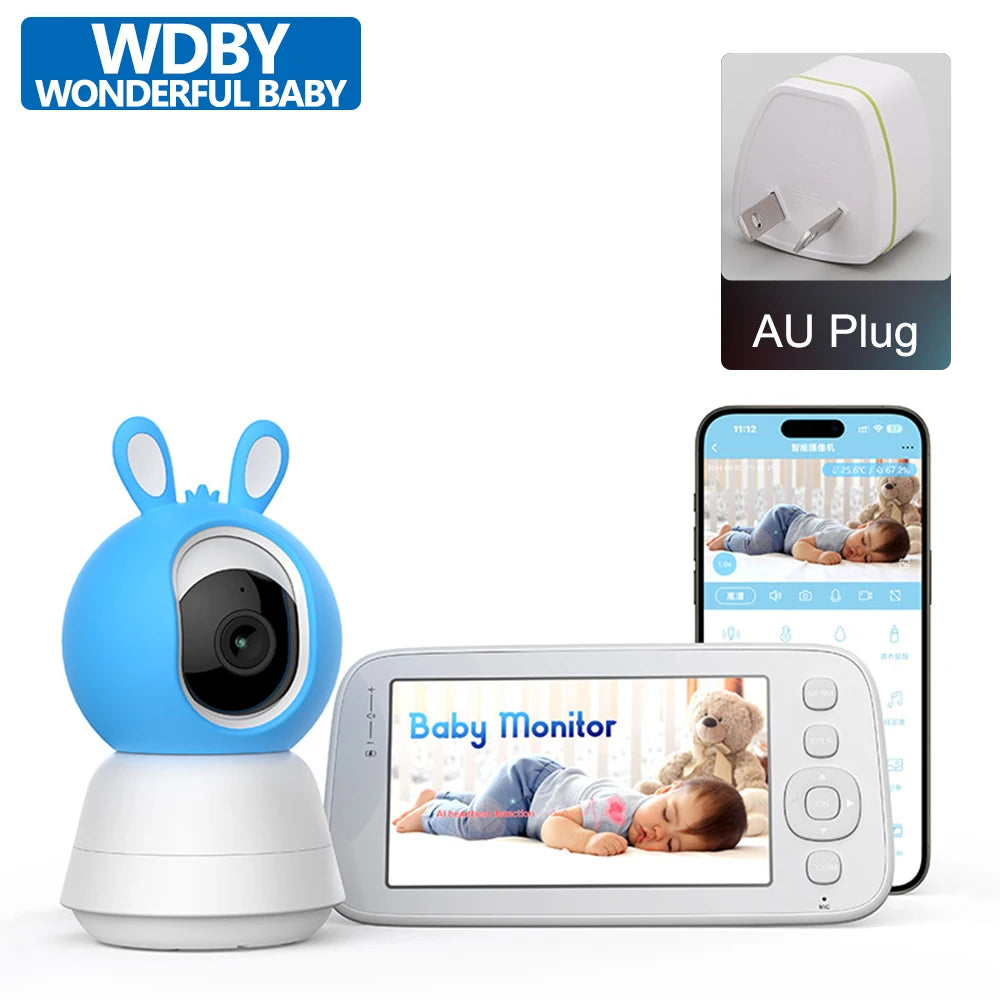 Tuya 5″ Baby Monitor Wireless Pan Tilt 2-Way Talk