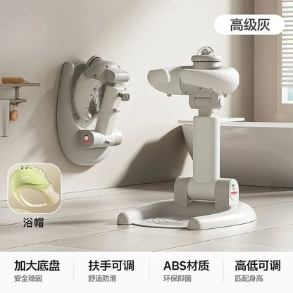 Station de bain pour bébé réglable – Table de lavage de cheveux pliable et sur pied