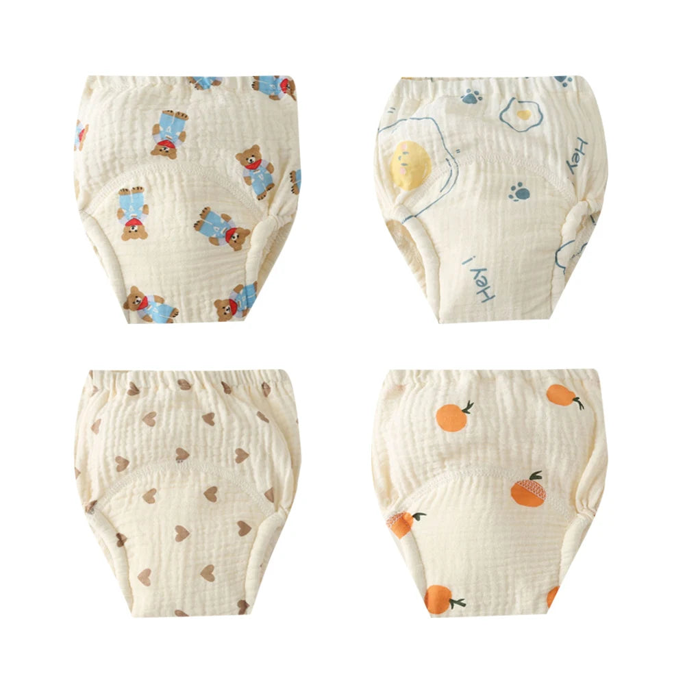 Culottes d'apprentissage pour bébé en gaze de coton doux