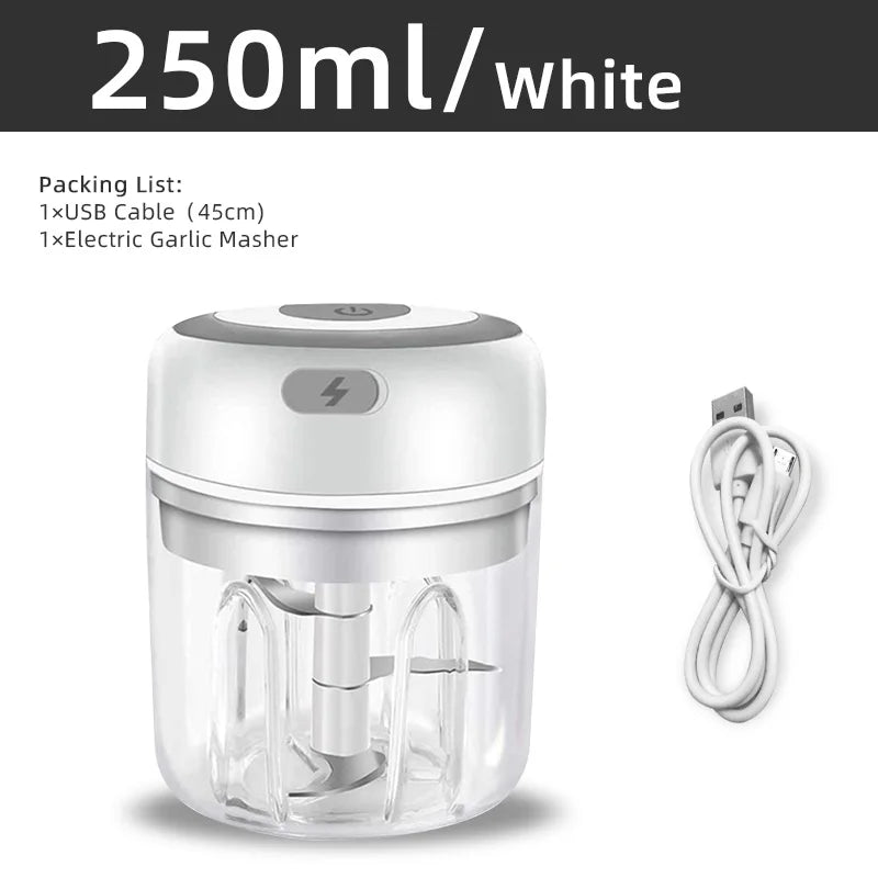 Portable Electric Baby Food Chopper – Wireless USB Mixer for Veggies & Ginger
