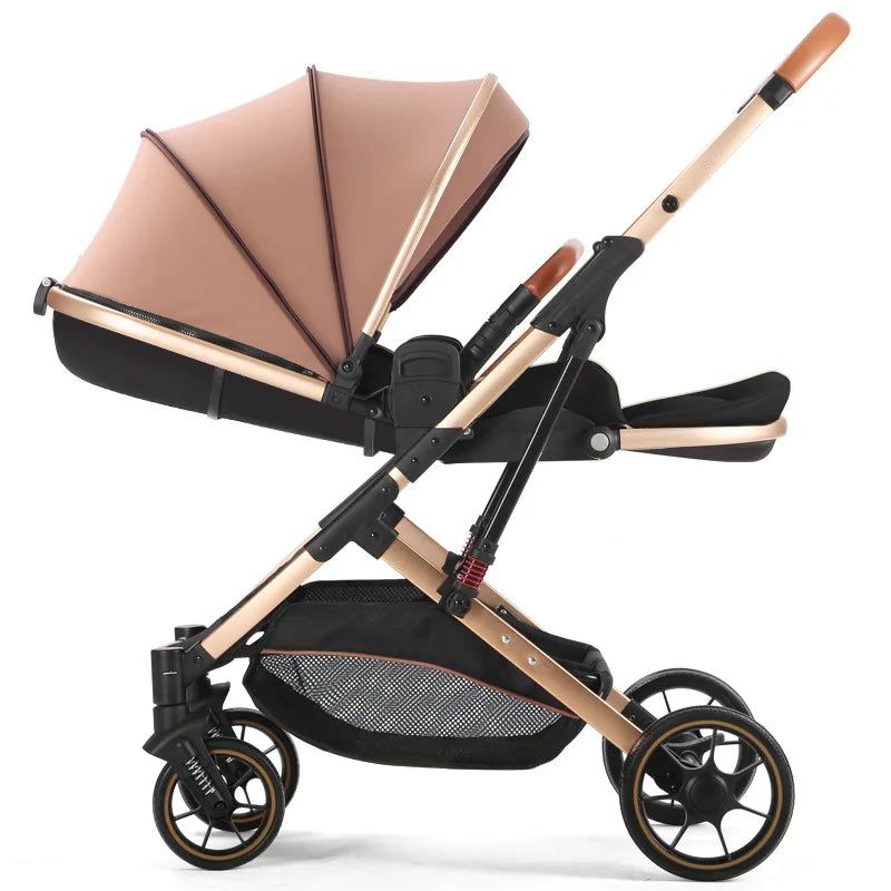 2025 High-View Baby Stroller – Lightweight, Foldable, Sit & Lie Newborn Pram