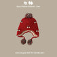 Bonnet de bébé rouge tricoté pour le Nouvel An