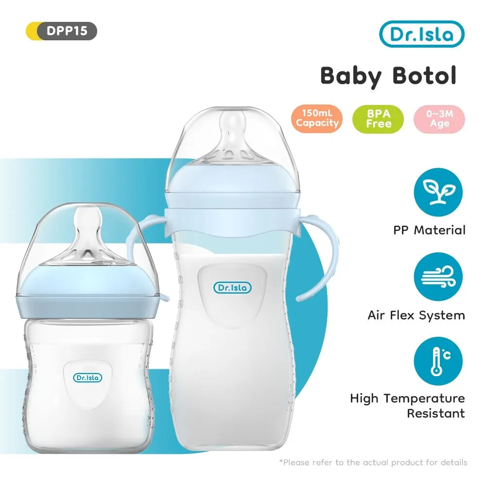 Biberon en polypropylène (PP) 150/240/330 ml avec poignée, sans BPA, pour nouveau-né