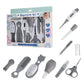 Trousse de soins pour bébé – Coupe-ongles, peigne, brosse, ciseaux, thermomètre