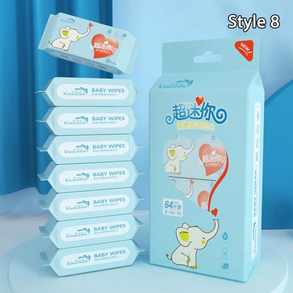 Lingettes humides douces pour bébé – Jetables, portables et douces pour les mains et la bouche