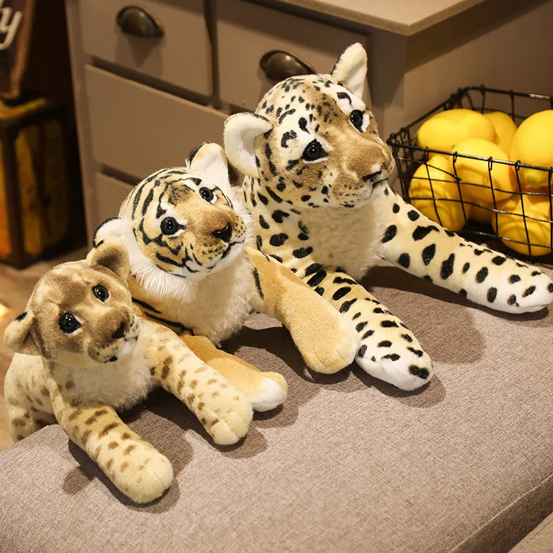 Peluche Lion, Tigre et Léopard – Jouet en peluche doux pour enfants