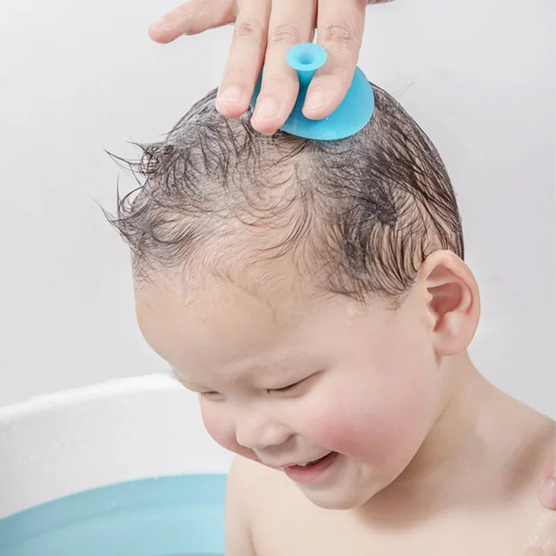 Brosse de bain pour enfants – Outil de massage du cuir chevelu et du shampoing en silicone souple