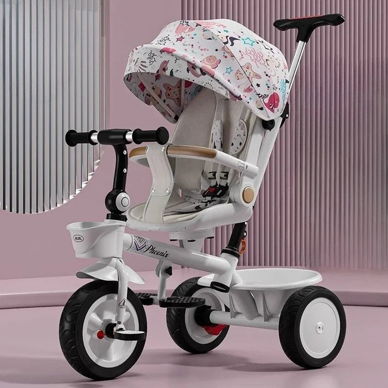 Premium Baby Tricycle (1–6 Years) – Parent Push, Adjustable Seat & Canopy