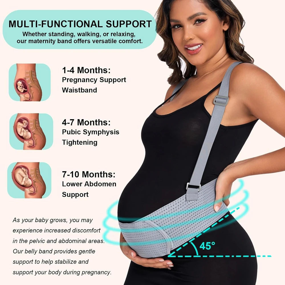 Ceinture de soutien de grossesse | Soulagement des douleurs abdominales, dorsales et pelviennes