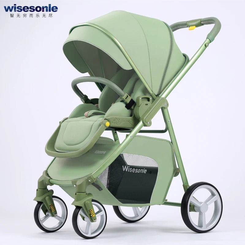 2-in-1 Portable Multifunctional High Landscape Baby Stroller (0–3Y)