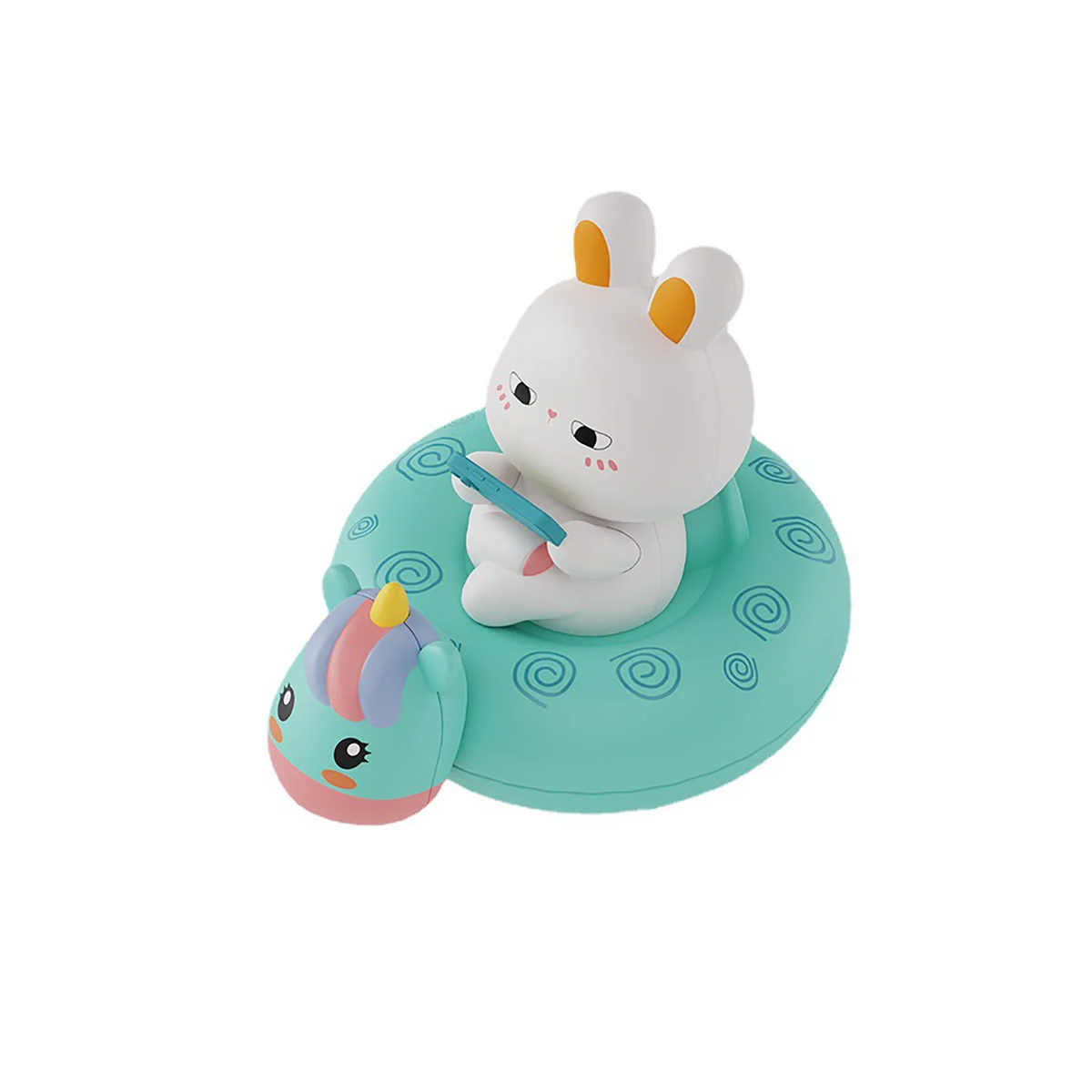 Jouet de bain pour tout-petits – Ensemble de jeu d'eau Lapin et Cochon Rameurs