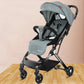 Poussette bébé légère à quatre roues pour les voyages – Poussette pliable avec suspension amortissante