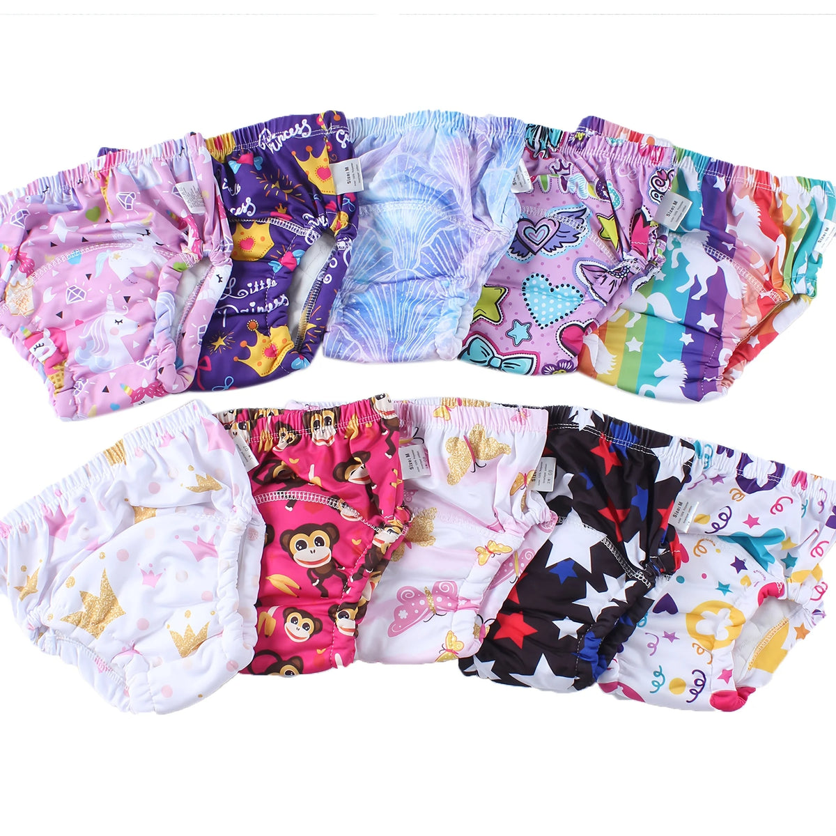 Lot de 7 culottes d'apprentissage lavables pour bébé