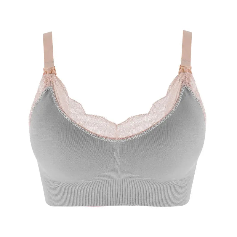 Seamless Wireless Nursing Bra – Front Open, Breathable Maternity