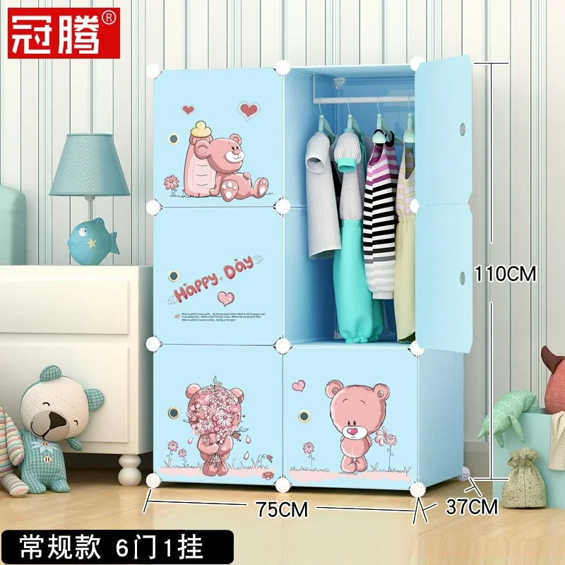 Armoire de rangement pour chambre d'enfant – Étagères en plastique pour tout-petits