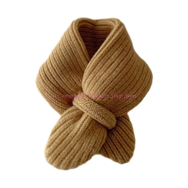 Écharpe enfant tendance 85AE, couleur unie, automne-hiver, tricotée, écharpe à la mode