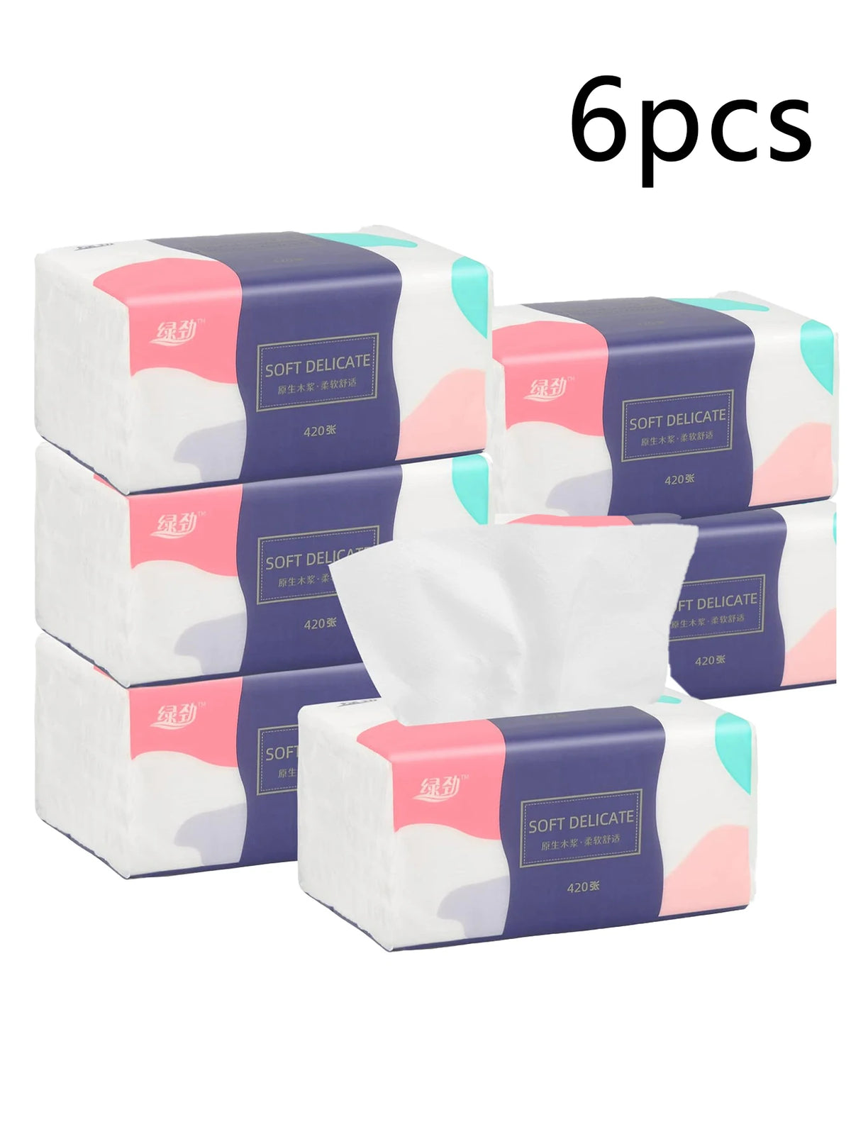 1–6pcs Thick Facial & Multi-Purpose Tissue Paper – Hand Towels & Toilet Paper