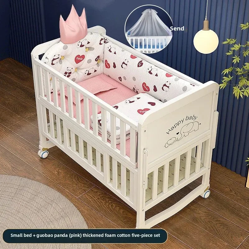 Convertible Baby Crib – Luxury Nest Bed with Mobility