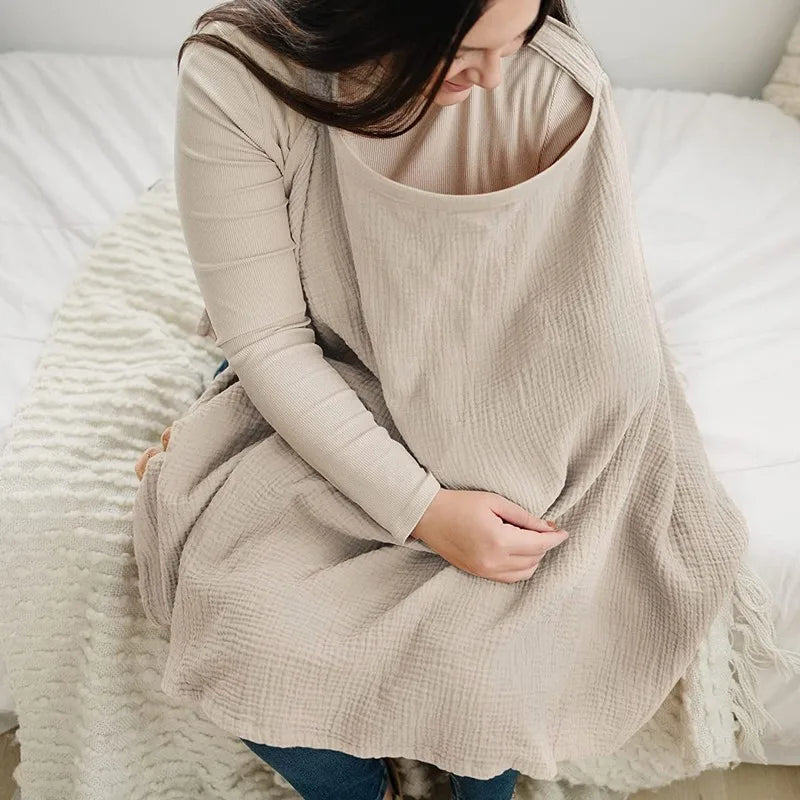Couverture d'allaitement pour maman – Accessoire en coton doux pour préserver l'intimité et la poussette